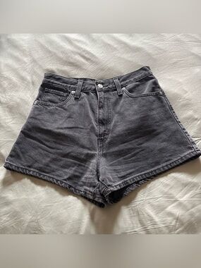 Levi's Women's Washed Black Denim Shorts